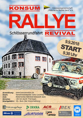 Plakat KONSUM Rallye-Revival 2018 klein
